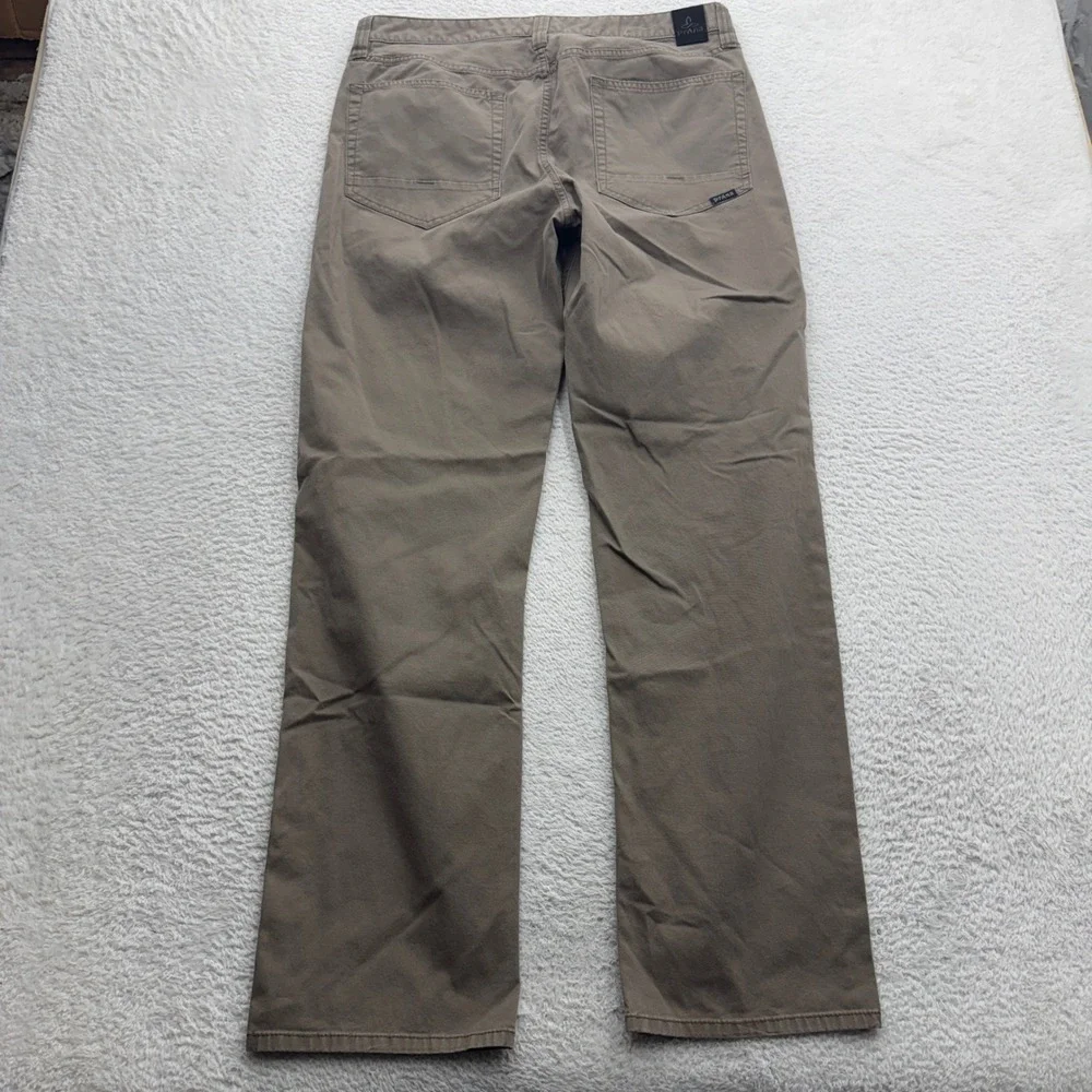 Prana Mens Brown Organic‎ Cotton Stretch 5-Pocket Straight Leg Pants Size 34